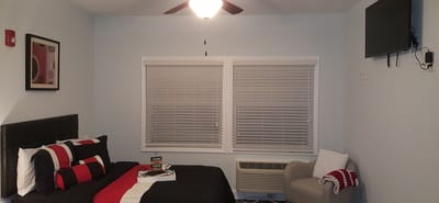 Cozy bedroom in a senior living facility