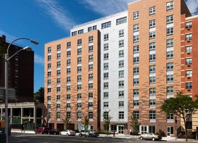 Exterior view of a modern assisted living facility.