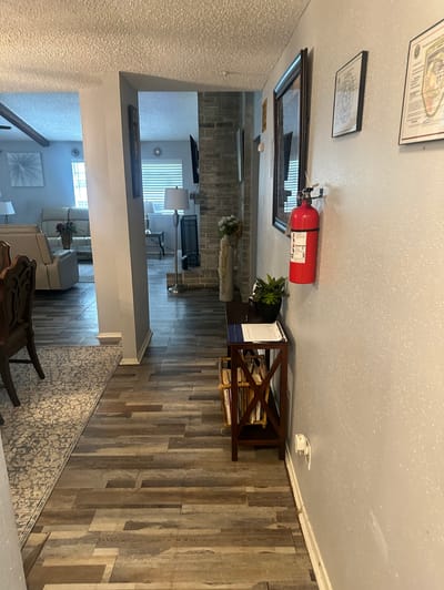 Cozy interior hallway of the facility