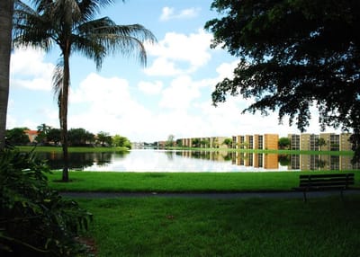 Scenic view of a lake surrounded by greenery