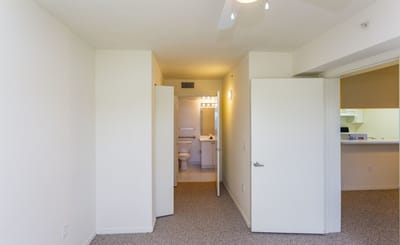 Interior view of a private resident room