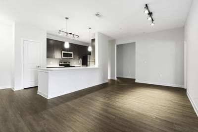 Modern kitchen area in a senior living facility