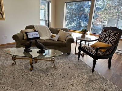 Cozy living room area with comfortable seating