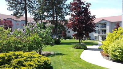 Beautifully landscaped outdoor space at Fairwood Retirement Village