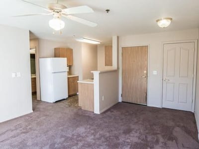 Interior of a senior living apartment unit