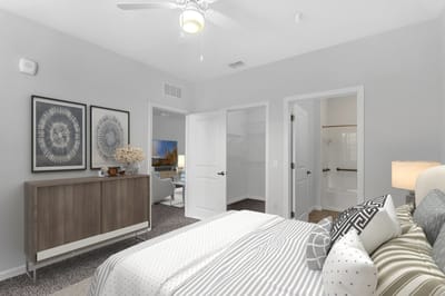 A spacious resident room with modern decor