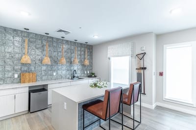 Modern kitchen in a senior living facility