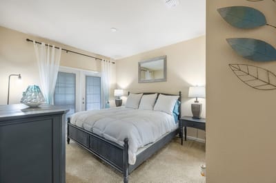 Cozy private resident room with a bed and decor