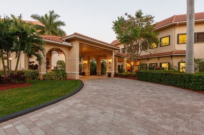 Welcoming entrance to Edgewater at Boca Pointe