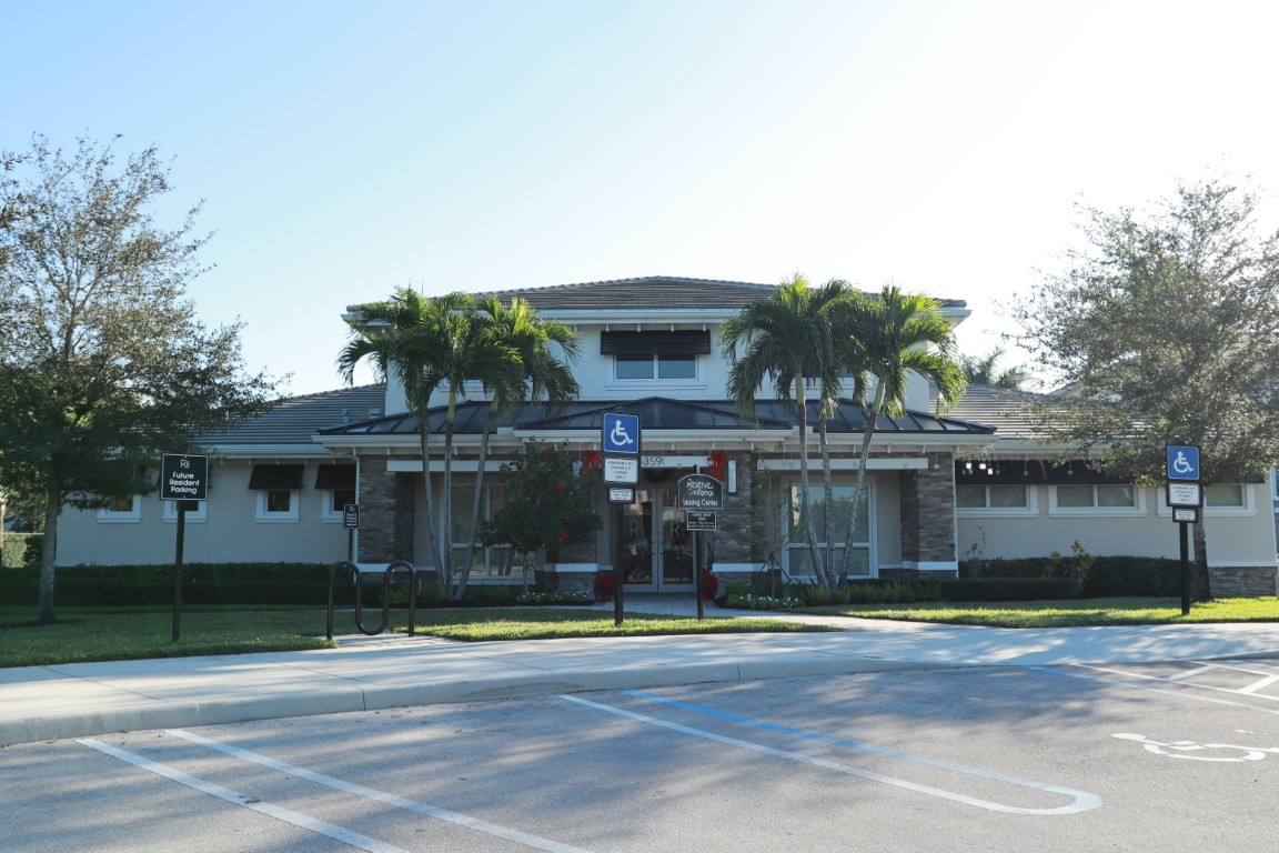 Exterior view of assisted living facility building