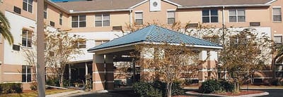 Exterior view of Sandpiper Run facility with entrance