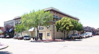 Exterior view of the facility building from the street