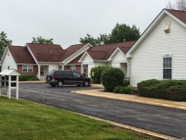 Exterior view of the facility showing building and parking area