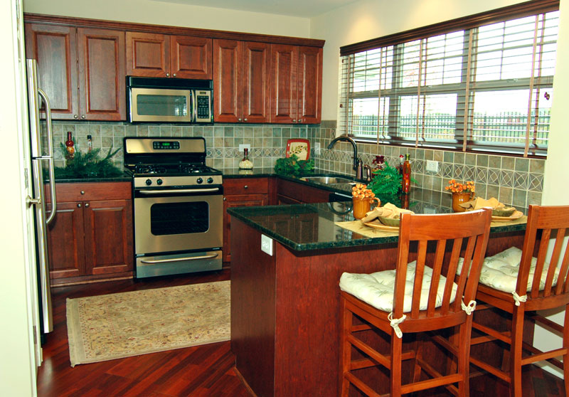 Well-designed kitchen with modern appliances