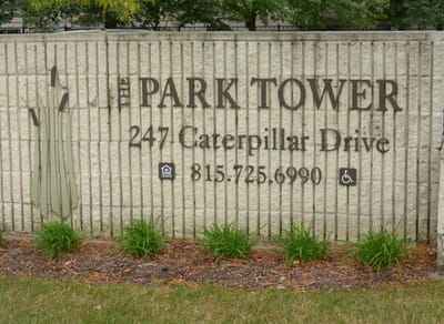 Signage of the Park Tower Apartments facility