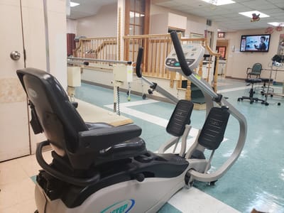 Interior view of a therapy exercise machine in a facility