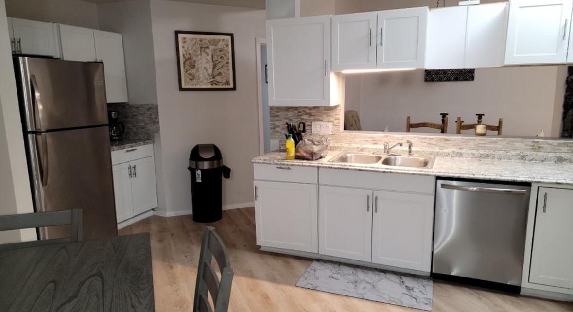 Bright and modern interior kitchen space