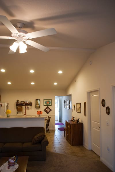 Interior view of a living room in a senior facility
