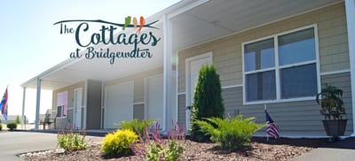 Building exterior with facility logo