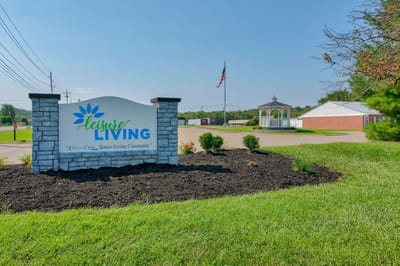 Exterior view of Leisure Living facility sign