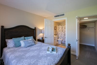 Cozy private room with a bed and bathroom