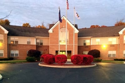 Exterior view of AHEPA 100 Senior Apartments building