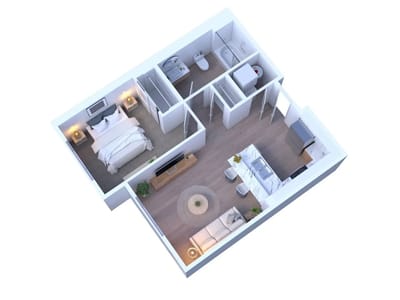Architectural layout of a resident unit