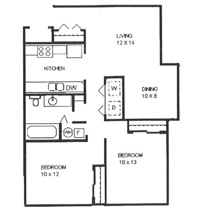 Architectural floor plan with labeled rooms