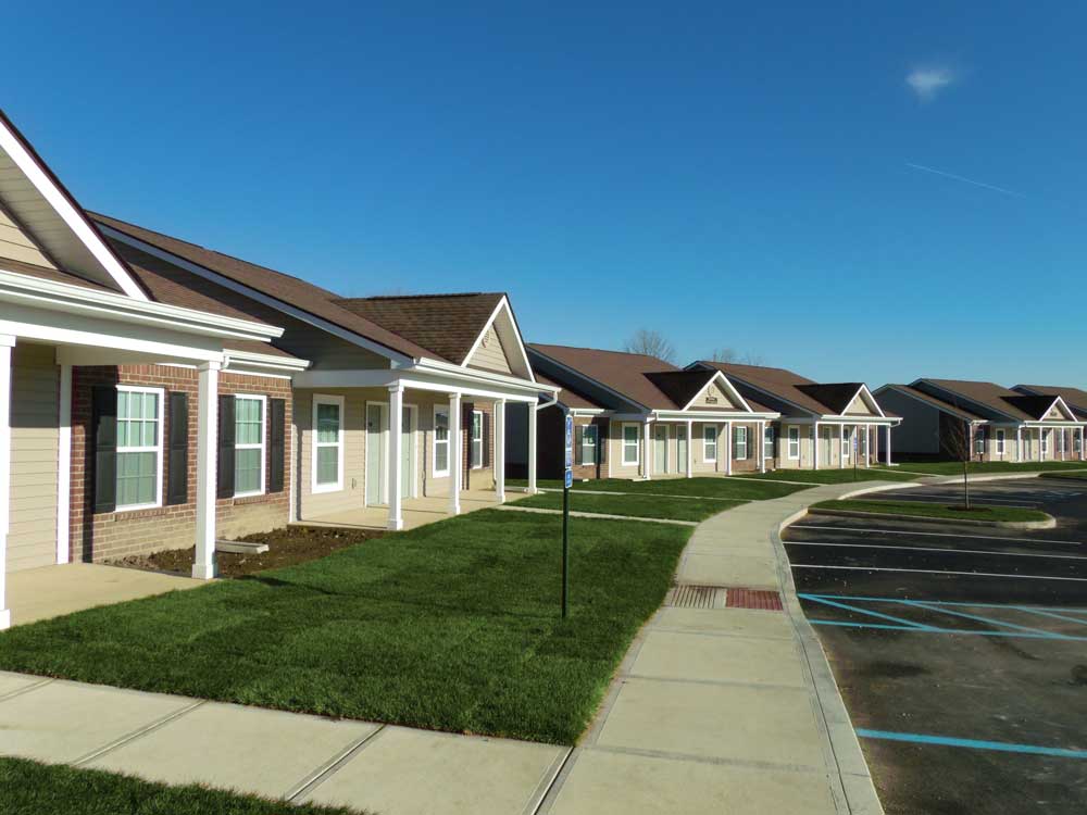 Exterior view of Cottages at Sheek Road Apartments