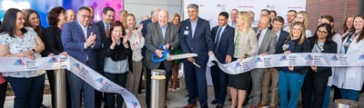 Mount Sinai South Nassau, Nursing Home in Oceanside, NY — Ribbon-cutting ceremony with staff and community members
