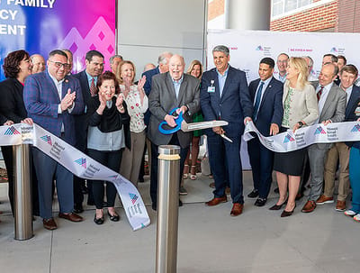 Mount Sinai South Nassau, Nursing Home in Oceanside, NY — Ribbon-cutting ceremony with staff and community members