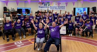 Residents participating in an activity at the center