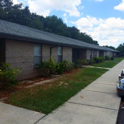 Exterior view of the building with accessible entryway