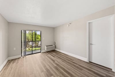 Bright interior view of a resident's room