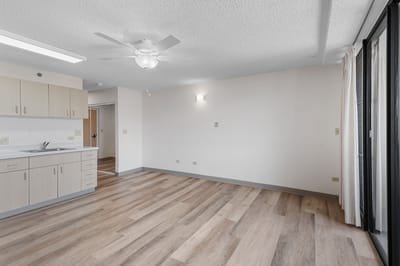 Bright interior view of a resident room