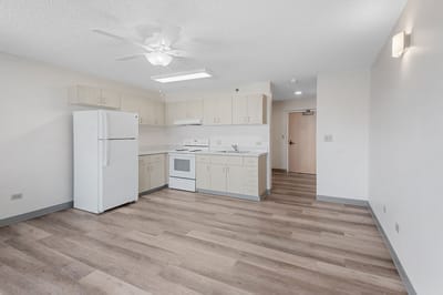 Interior view of a facility kitchen area