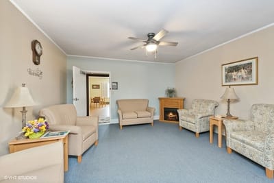 Cozy common area with seating and decor