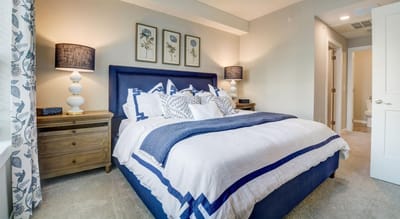 Cozy bedroom setup with decorative elements