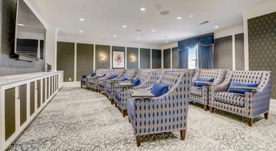 Interior of a common area with seating