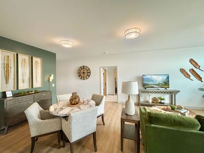 Bright and welcoming common area in the facility