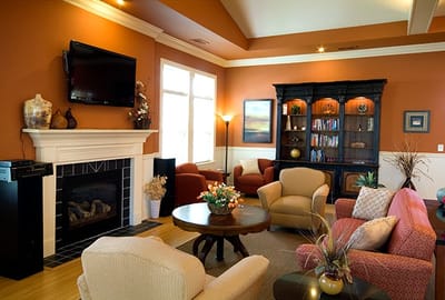 Cozy common area with comfortable seating and decor