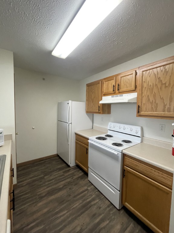 Bright kitchen area with appliances and cabinetry