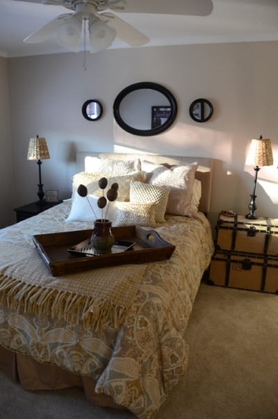 Cozy resident room with a neatly made bed