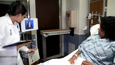 Mount Sinai South Nassau, Nursing Home in Oceanside, NY — Telehealth consultation between a doctor and a patient