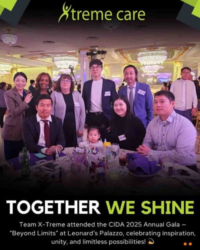 Team celebrating at a gala event.