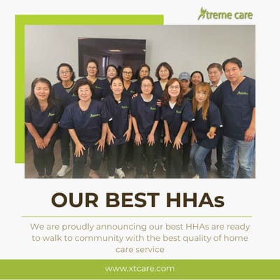 Group of healthcare staff posing for a photo