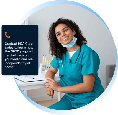 Healthcare professional smiling in a well-lit room