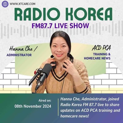 Administrator on a radio broadcast discussing training