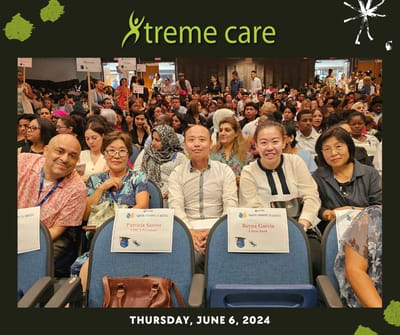 Diverse group of people attending an event.