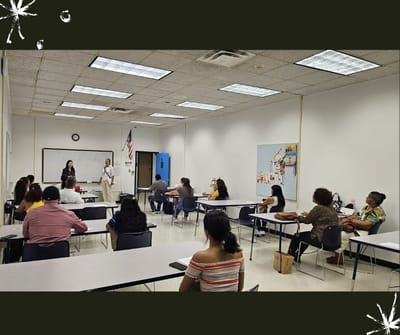 Group of people in a classroom setting